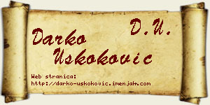 Darko Uskoković vizit kartica